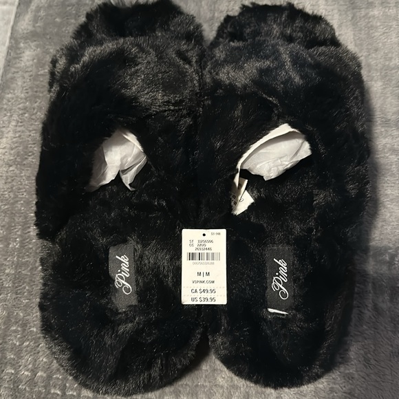 PINK (Victoria’s Secret) Black Platform Slipper - Picture 2 of 4